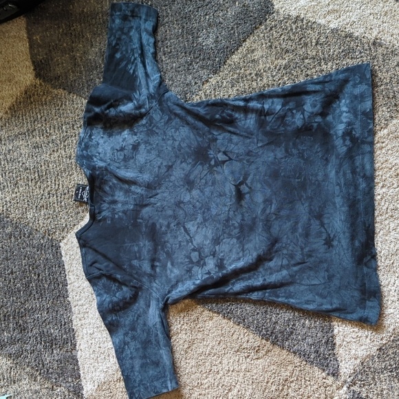 Y2K Sledge USA A New Kind Tie Dye Top Bling Made In USA Comb Cotton Large - Picture 10 of 10